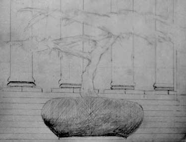 Pencil sketch of bonsai tree
