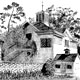 Luther Burbank house - pencil drawing