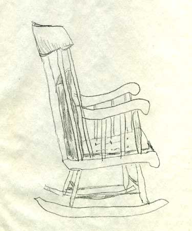 Rocking Chair Pencil Sketch