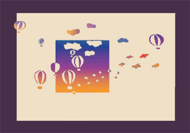 Hot air balloons - colorized in Photoshop