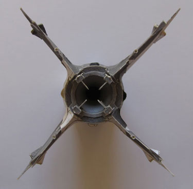 V-2 rocket as seen from the bottom
